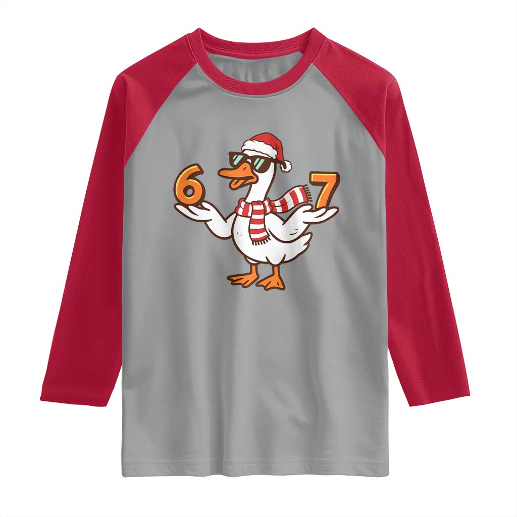 67 Christmas Silly Goose Raglan Shirt 6 7 Meme Funny Six Seven Gen Alpha Slang - Wonder Print Shop