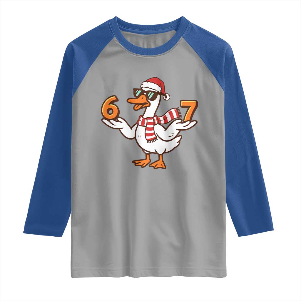 67 Christmas Silly Goose Raglan Shirt 6 7 Meme Funny Six Seven Gen Alpha Slang - Wonder Print Shop
