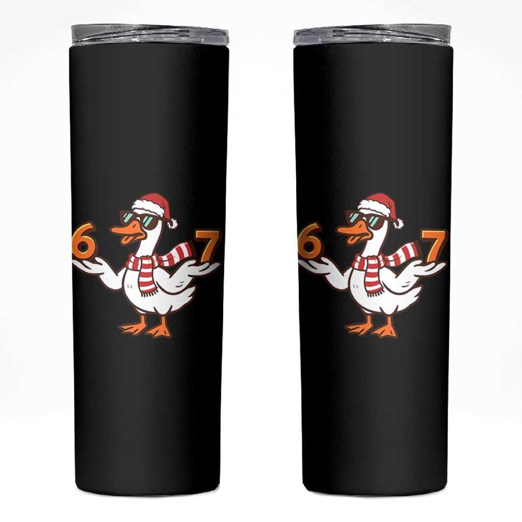 67 Christmas Silly Goose Skinny Tumbler 6 7 Meme Funny Six Seven Gen Alpha Slang - Wonder Print Shop