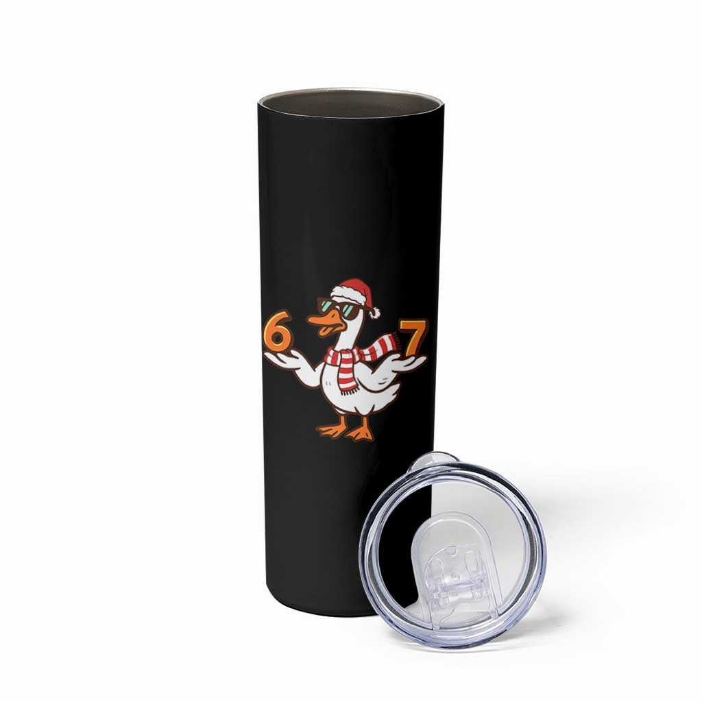 67 Christmas Silly Goose Skinny Tumbler 6 7 Meme Funny Six Seven Gen Alpha Slang - Wonder Print Shop