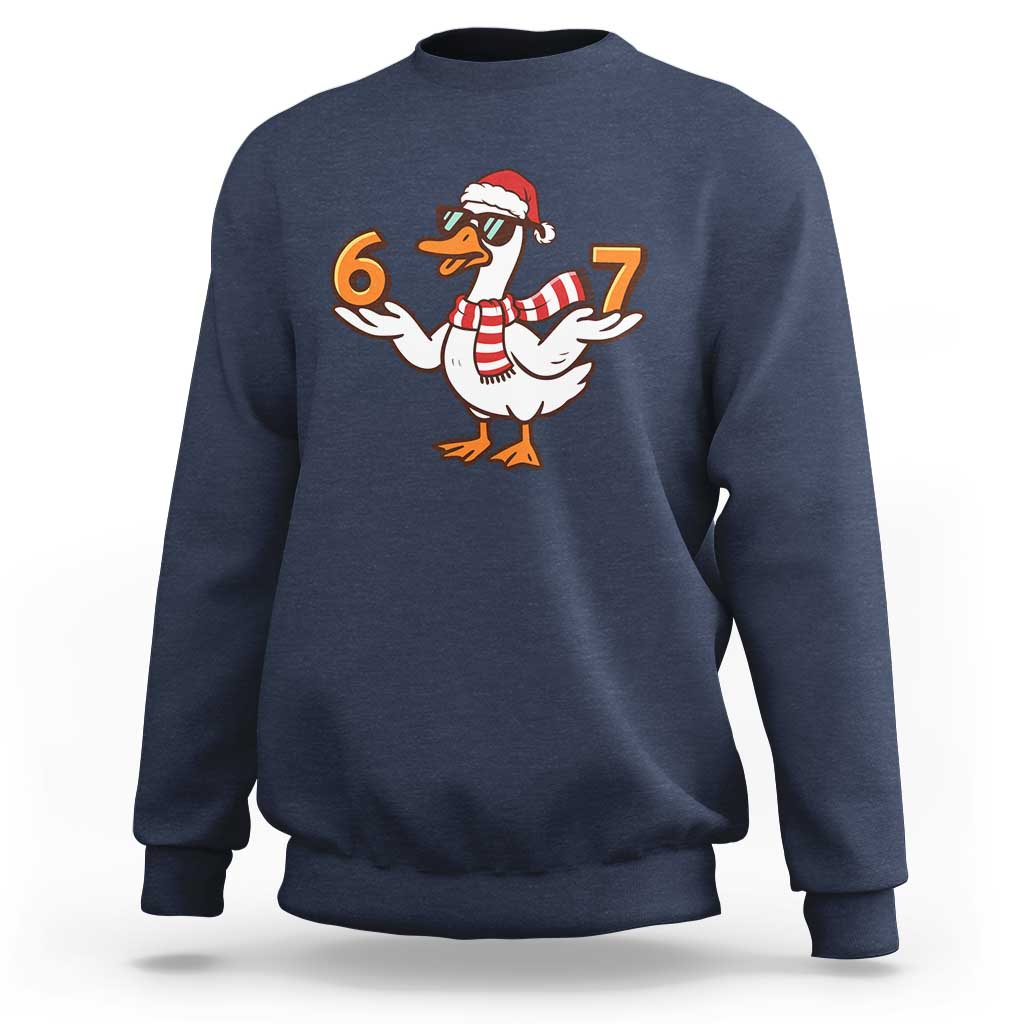67 Christmas Silly Goose Sweatshirt 6 7 Meme Funny Six Seven Gen Alpha Slang - Wonder Print Shop