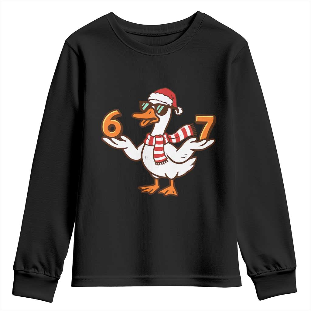 67 Christmas Silly Goose Youth Sweatshirt 6 7 Meme Funny Six Seven Gen Alpha Slang - Wonder Print Shop