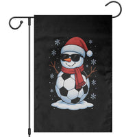 Christmas Soccer Snowman Garden Flag Snowflakes Holiday Sports Xmas Pajamas Red Santa Hat - Wonder Print Shop