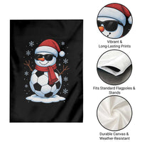 Christmas Soccer Snowman Garden Flag Snowflakes Holiday Sports Xmas Pajamas Red Santa Hat - Wonder Print Shop