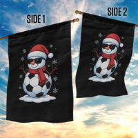 Christmas Soccer Snowman Garden Flag Snowflakes Holiday Sports Xmas Pajamas Red Santa Hat - Wonder Print Shop