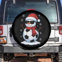 Christmas Soccer Snowman Spare Tire Cover Snowflakes Holiday Sports Xmas Pajamas Red Santa Hat - Wonder Print Shop