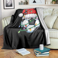 Soccer Christmas Throw Blanket Santa Hat Sports Xmas Pajamas - Wonder Print Shop