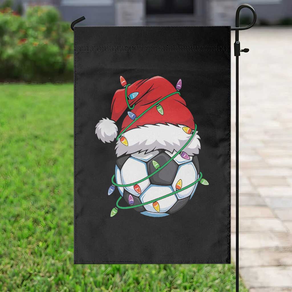 Soccer Christmas Garden Flag Santa Hat Sports Xmas Pajamas - Wonder Print Shop