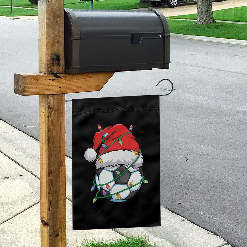 Soccer Christmas Garden Flag Santa Hat Sports Xmas Pajamas - Wonder Print Shop