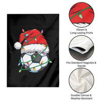 Soccer Christmas Garden Flag Santa Hat Sports Xmas Pajamas - Wonder Print Shop
