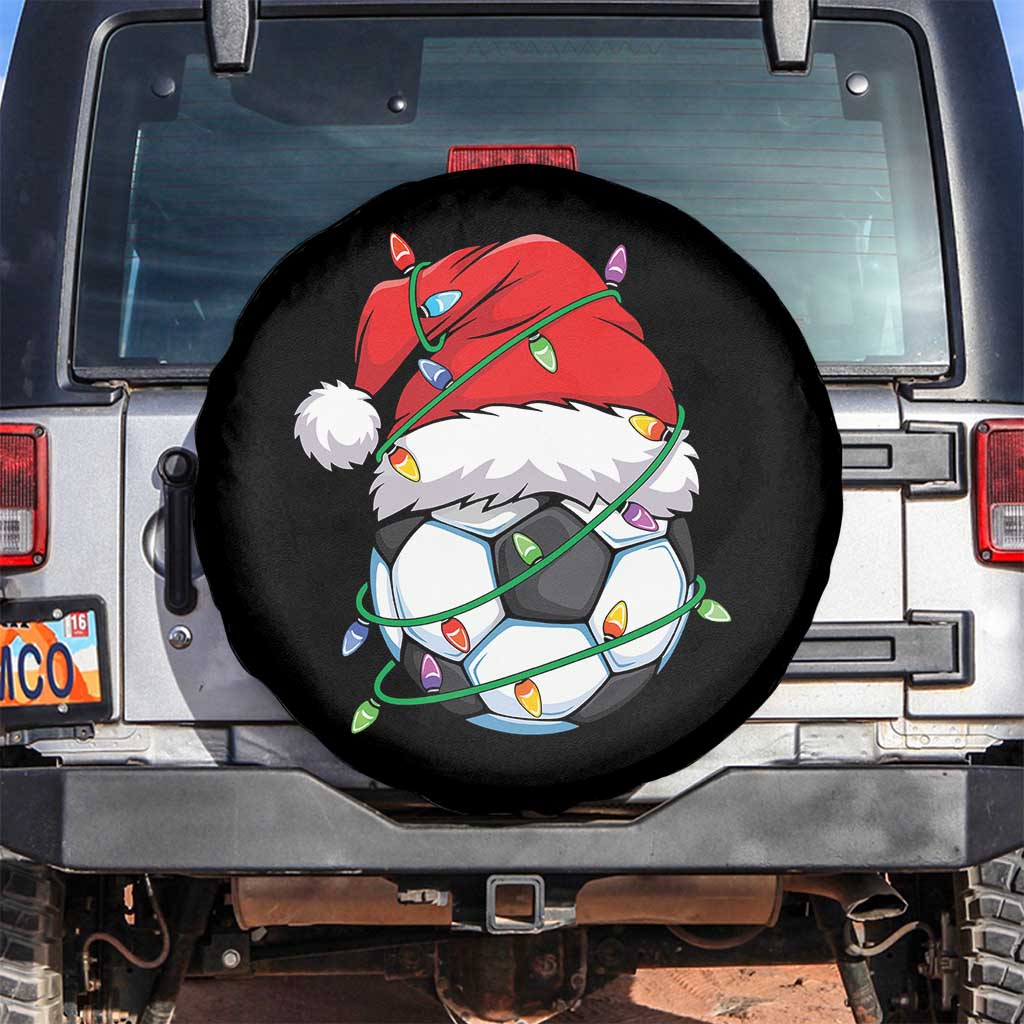 Soccer Christmas Spare Tire Cover Santa Hat Sports Xmas Pajamas - Wonder Print Shop