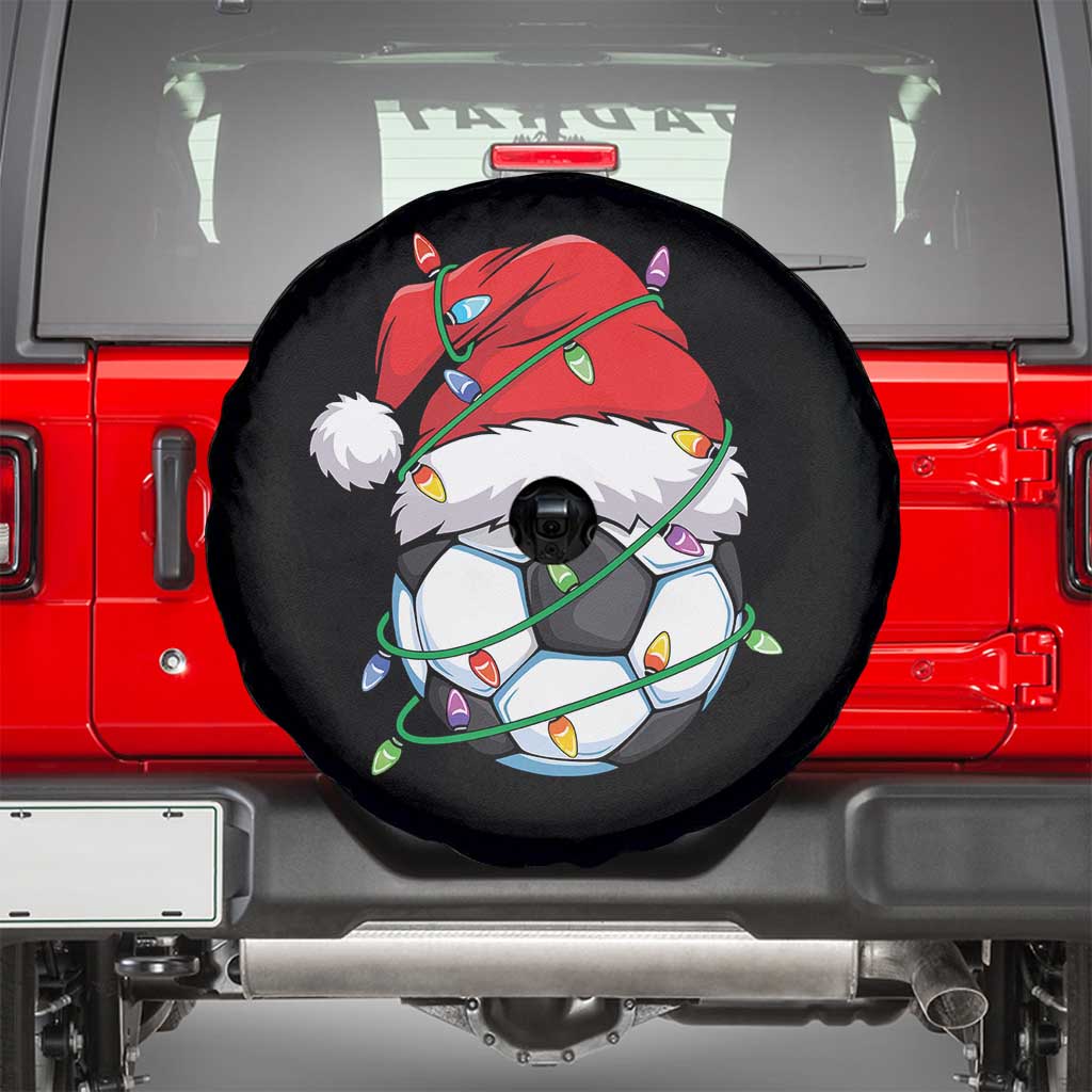 Soccer Christmas Spare Tire Cover Santa Hat Sports Xmas Pajamas - Wonder Print Shop
