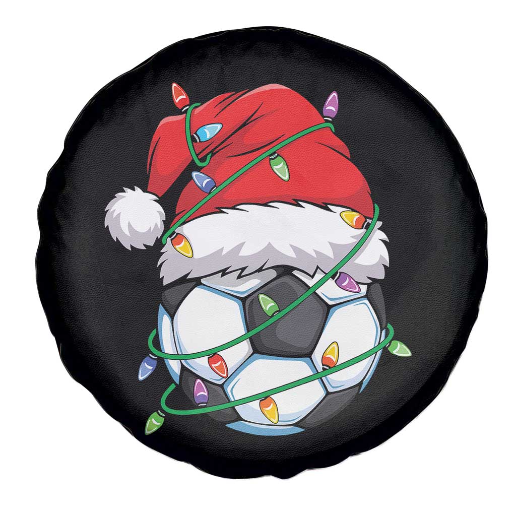 Soccer Christmas Spare Tire Cover Santa Hat Sports Xmas Pajamas - Wonder Print Shop