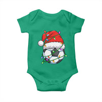 Soccer Christmas Baby Onesie Santa Hat Sports Xmas Pajamas - Wonder Print Shop