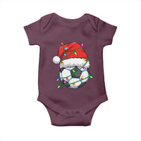 Soccer Christmas Baby Onesie Santa Hat Sports Xmas Pajamas - Wonder Print Shop