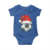 Soccer Christmas Baby Onesie Santa Hat Sports Xmas Pajamas - Wonder Print Shop
