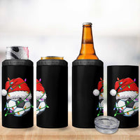 Soccer Christmas 4 in 1 Can Cooler Tumbler Santa Hat Sports Xmas Pajamas - Wonder Print Shop