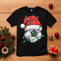 Soccer Christmas T Shirt Santa Hat Sports Xmas Pajamas - Wonder Print Shop