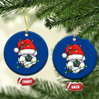 Soccer Christmas Ceramic Ornament Santa Hat Sports Xmas Pajamas - Wonder Print Shop