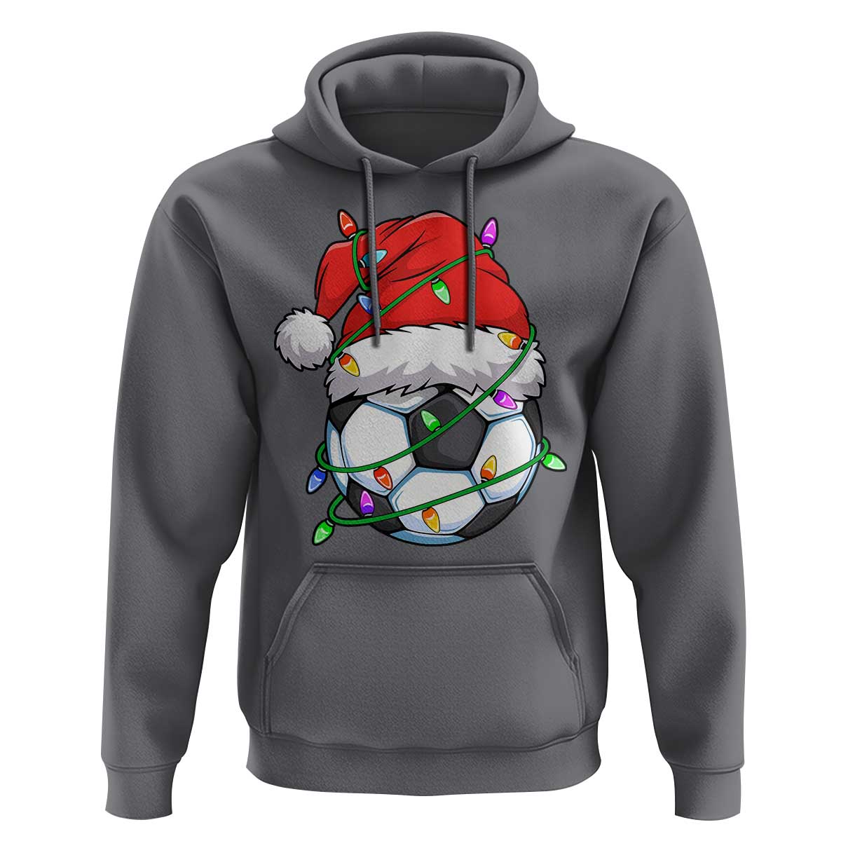 Soccer Christmas Hoodie Santa Hat Sports Xmas Pajamas - Wonder Print Shop