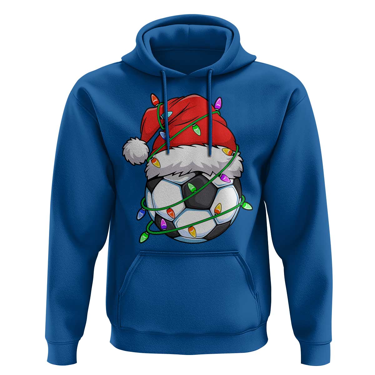 Soccer Christmas Hoodie Santa Hat Sports Xmas Pajamas - Wonder Print Shop