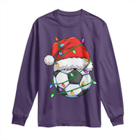 Soccer Christmas Long Sleeve Shirt Santa Hat Sports Xmas Pajamas - Wonder Print Shop