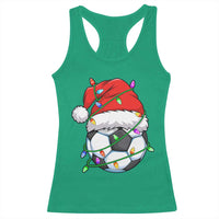Soccer Christmas Racerback Tank Top Santa Hat Sports Xmas Pajamas - Wonder Print Shop