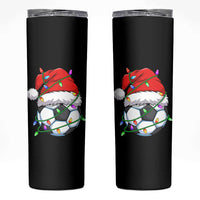 Soccer Christmas Skinny Tumbler Santa Hat Sports Xmas Pajamas - Wonder Print Shop