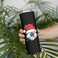 Soccer Christmas Skinny Tumbler Santa Hat Sports Xmas Pajamas - Wonder Print Shop