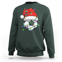 Soccer Christmas Sweatshirt Santa Hat Sports Xmas Pajamas - Wonder Print Shop