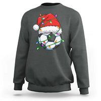 Soccer Christmas Sweatshirt Santa Hat Sports Xmas Pajamas - Wonder Print Shop