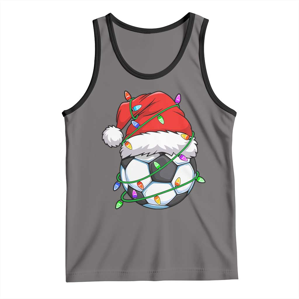 Soccer Christmas Tank Top Santa Hat Sports Xmas Pajamas - Wonder Print Shop