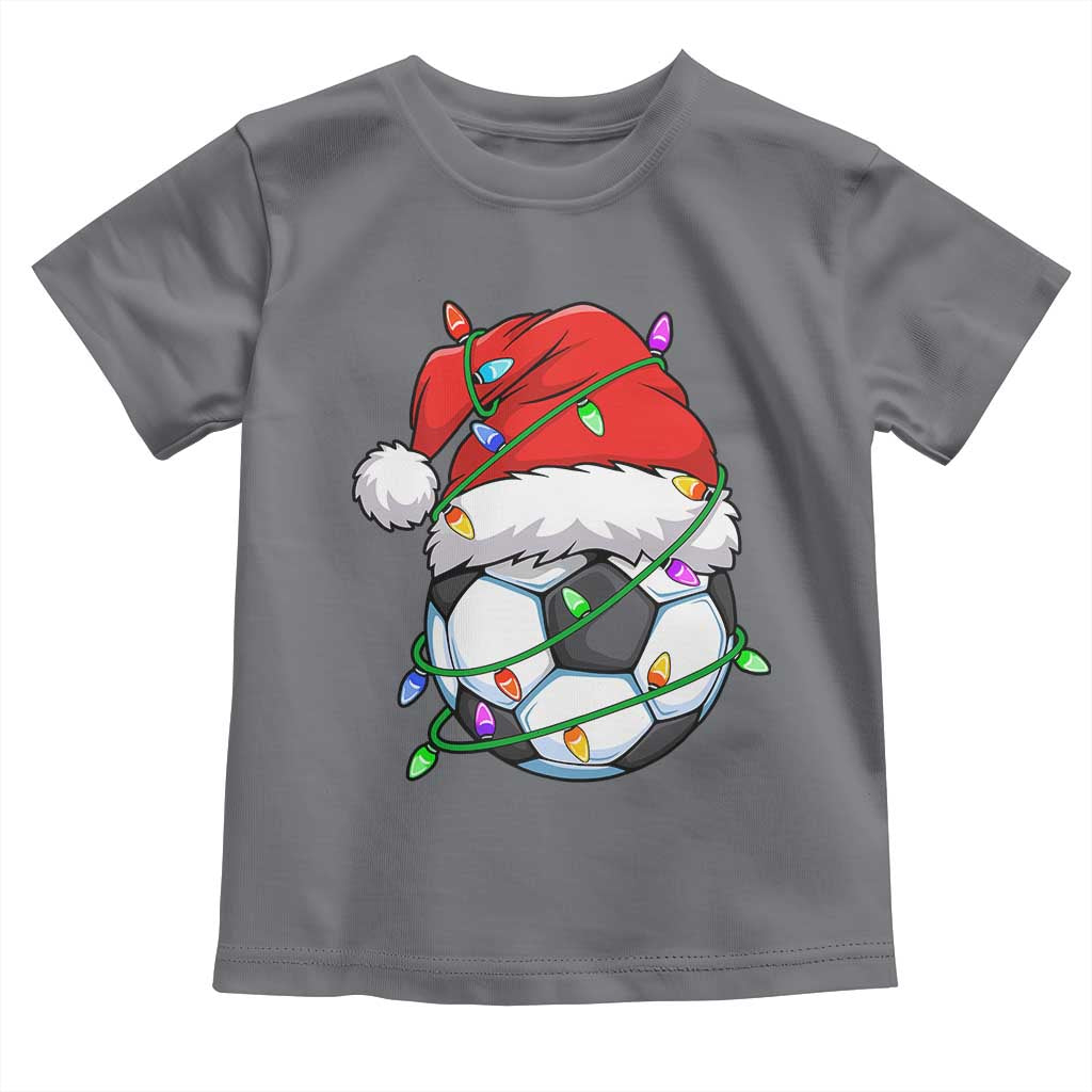 Soccer Christmas Toddler T Shirt Santa Hat Sports Xmas Pajamas - Wonder Print Shop