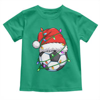 Soccer Christmas Toddler T Shirt Santa Hat Sports Xmas Pajamas - Wonder Print Shop