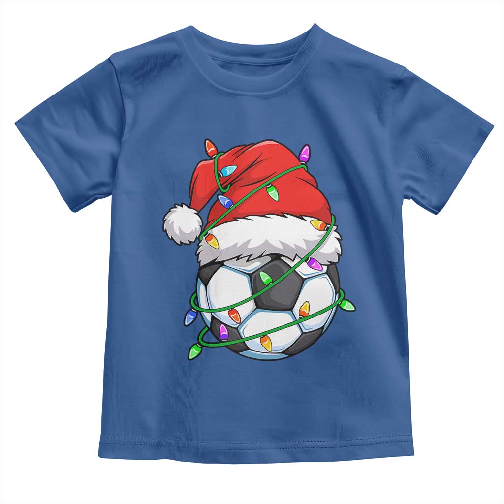 Soccer Christmas Toddler T Shirt Santa Hat Sports Xmas Pajamas - Wonder Print Shop