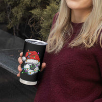 Soccer Christmas Tumbler Cup Santa Hat Sports Xmas Pajamas - Wonder Print Shop
