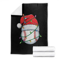 Christmas Baseball Throw Blanket Santa Hat Sports Men Boys Xmas Pajamas - Wonder Print Shop