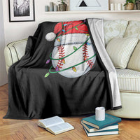 Christmas Baseball Throw Blanket Santa Hat Sports Men Boys Xmas Pajamas - Wonder Print Shop