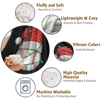 Christmas Baseball Throw Blanket Santa Hat Sports Men Boys Xmas Pajamas - Wonder Print Shop