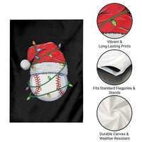 Christmas Baseball Garden Flag Santa Hat Sports Men Boys Xmas Pajamas - Wonder Print Shop
