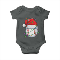 Christmas Baseball Baby Onesie Santa Hat Sports Men Boys Xmas Pajamas - Wonder Print Shop