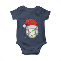 Christmas Baseball Baby Onesie Santa Hat Sports Men Boys Xmas Pajamas - Wonder Print Shop