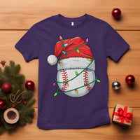 Christmas Baseball T Shirt Santa Hat Sports Men Boys Xmas Pajamas - Wonder Print Shop