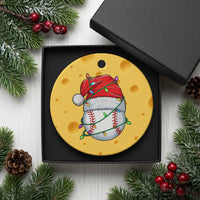 Christmas Baseball Ceramic Ornament Santa Hat Sports Men Boys Xmas Pajamas - Wonder Print Shop