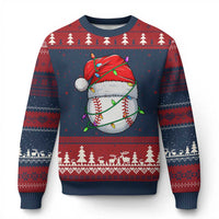 Xmas Baseball Ugly Christmas Sweater Santa Hat Sports Men Boys Xmas Pajamas - Wonder Print Shop