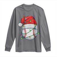 Christmas Baseball Long Sleeve Shirt Santa Hat Sports Men Boys Xmas Pajamas - Wonder Print Shop