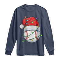 Christmas Baseball Long Sleeve Shirt Santa Hat Sports Men Boys Xmas Pajamas - Wonder Print Shop