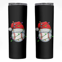 Christmas Baseball Skinny Tumbler Santa Hat Sports Men Boys Xmas Pajamas - Wonder Print Shop