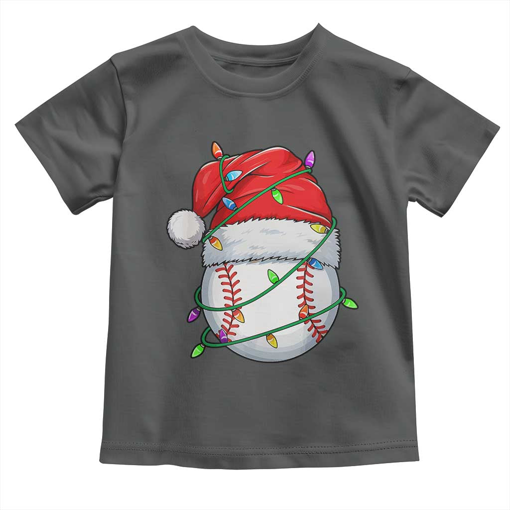 Christmas Baseball Toddler T Shirt Santa Hat Sports Men Boys Xmas Pajamas - Wonder Print Shop