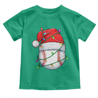 Christmas Baseball Toddler T Shirt Santa Hat Sports Men Boys Xmas Pajamas - Wonder Print Shop